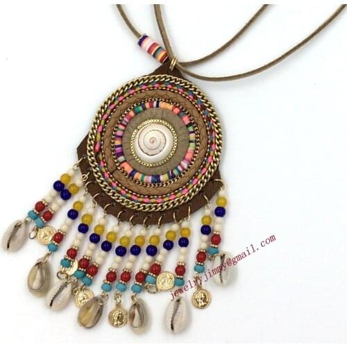 2016 New personalized handmade hawaiian jewelry wholesaler statement dream catcher Bib long Necklaces for women