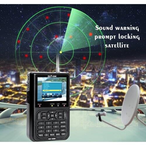 [Genuine] Satlink WS-6906 3.5 digital satellite meter satellite finder satellite satFind LCD Supports AV OUT and AV