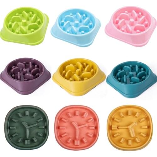 2021 Portable Pet Dog Feeding Food Bowls Non-slip Puppy Slow Down Eating Feeder Dish Bowls Prevent Obesity Dogs Supplies