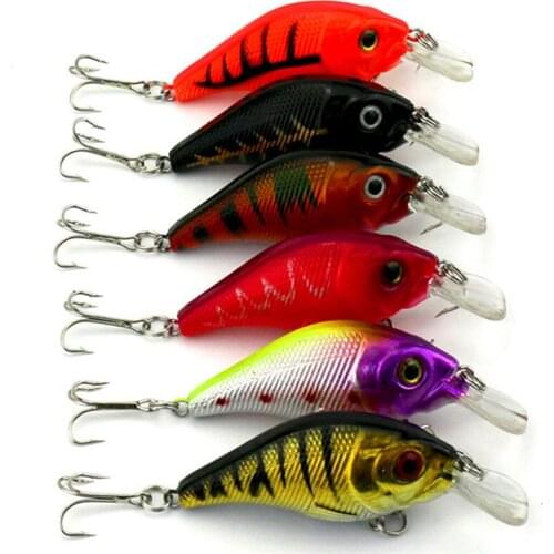 KKWEZVA 1PC 7.5cm 11.5g Fishing Lures Deep Swimming Crankbait 0.8-1.8m Hard Bait Tight Wobble Slow Floating Fishing Tackle