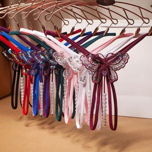 Sexy Lace Panties Bead Design Perspective Mesh Fashion Massage Thong for Women Underwear Sex Wear Briefs Thongs Underpants