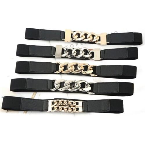 Wide Elastic Cummerbund strap for Women fashion metal Buckle Corset belt ladies dress decorative waistband clothes Accessories