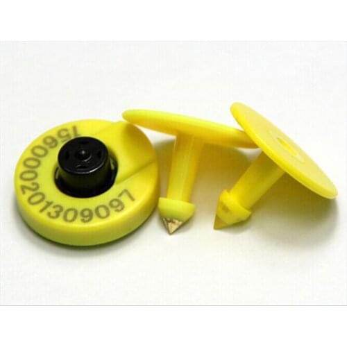 134.2khz ISO11784 ISO11785 FDX-B rfid ear tag for animal cattle sheep pig management 10pcs/lot