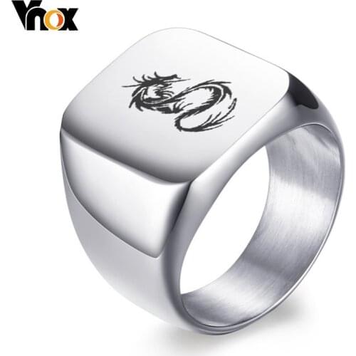 Серебряные кольца для мужчин VNOX China At AliExpress