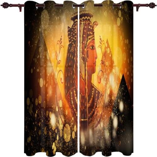 Cleopatra Golden Circle Kitchen Curtain Kids Bedroom Living Room Balcony French Windows Curtain Fabric Pergola Bathroom