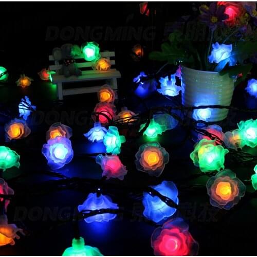 Black wires 1pcs LED Christmas lights 10m 80leds LED rose string light wedding lamp LED Christmas tree light 110V/220V