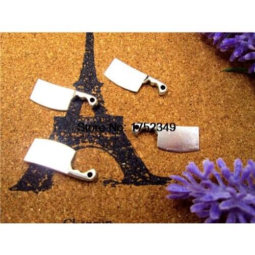 100pcs--knife Charms Antique Tibetan Silver Tone knife charm pendant 17x13mm