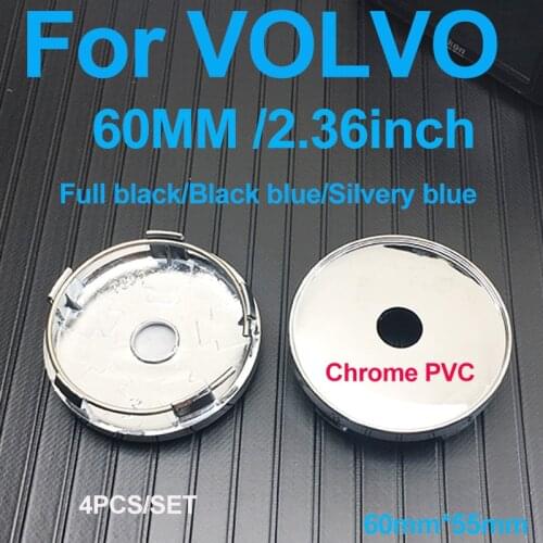 4pcs 60mm 2.36inch Car Styling Wheel Center Caps Covers Wheel Hub Badge Emblem 56MM sticker for Volvo XC90 XC70 XC60 V40 V50 V60