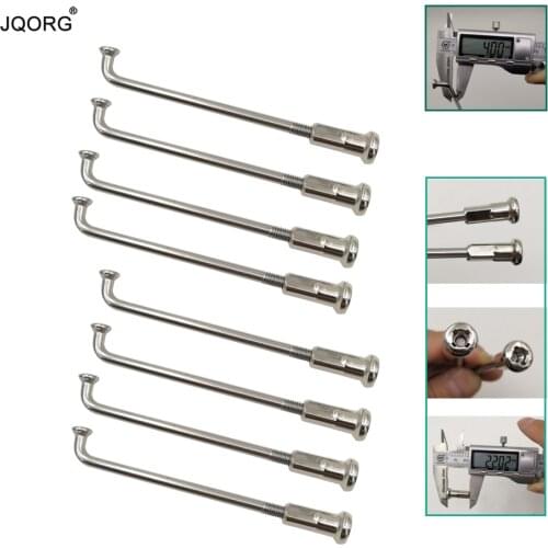 40 Pieces A Lot 8 K Diameter 4.0 mm Equal Diameter J-bend 304 Stainless Steel Motorcycle Spokes With 22 mm Longer Brass Nipples