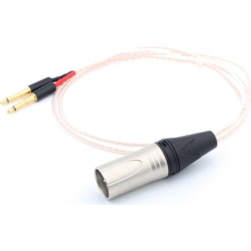 8cores Headphones Cable with 4pins XLR Male Plug For Audio Upgrade Cable For Meze 99 Classics/Focal Elear Headphones