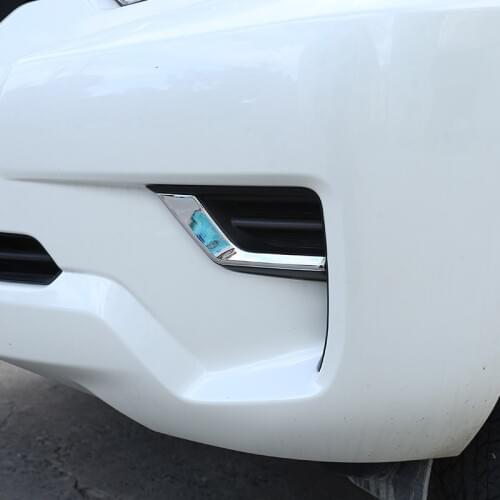 Car accessories front fog light lamp trims cover For Toyota Land Cruiser Prado FJ150 150 2018 2019 ABS Accessories carstyling
