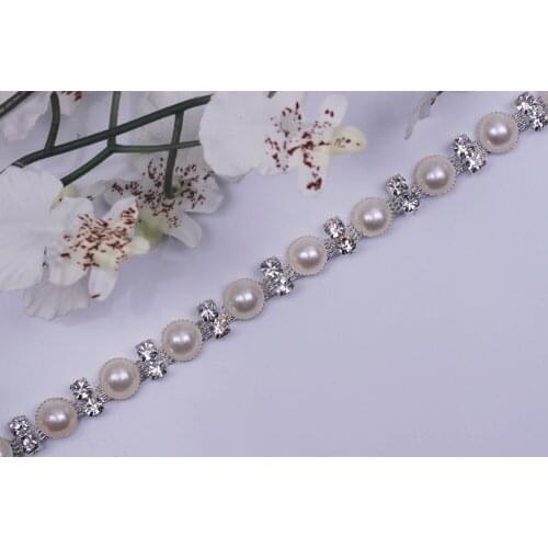 Free Shipping 5 yards Crystal Rhinestone Trim, Rhinestone Applique, Wedding Applique,Rhinestone Chain MALI018