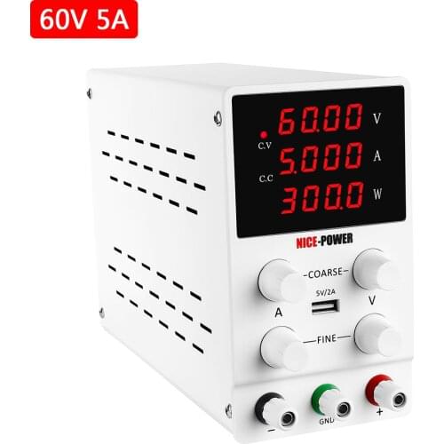 60V 5A Adjustable Laboratory Power Supply DC Power Supply Charging Repair Switching Power Supply Voltage Regulator 220V/110V