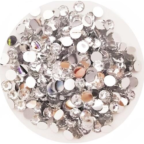 Good Quality Crystal Clear Resin Flatback Beads 2mm~6mm Non Hotfix Rhinestones for Nail Art/Garment/Decoration