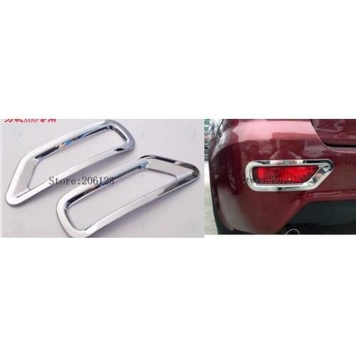 Hot Sale For Lifan X60 Accessories Chrome Rear Fog Light lamp cover Trim 2pcs 2011 2012 2013 2014 2015 Stickers Car Styling