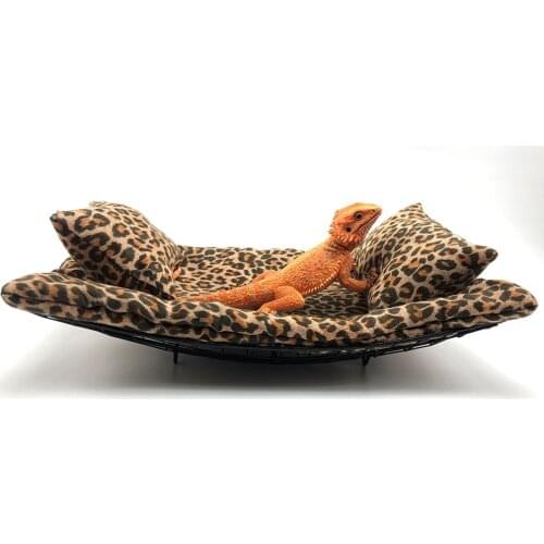 Metal Bearded Dragon Hammock Flamingo Flamingo Lizard Hammock Bearded Dragons Hammock With Metal shelf Small Pet Gecko Hammock