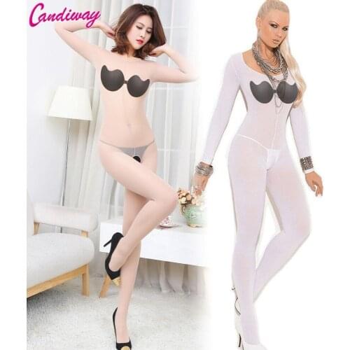 Hot Women Bodystocking Crotchless Body Stocking Sexy Lingerie Fishnet Bodysuit Soild Sexy Underwear Erotic Aapparel Sex Clothes