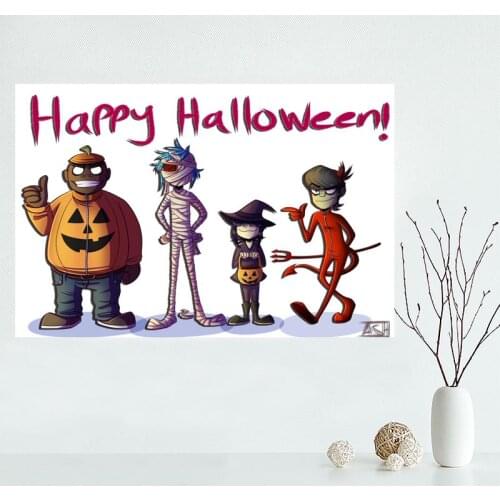 Custom gorillaz canvas poster Home Decoration Wall Art Fashion Design cloth Silk Fabric wall poster print