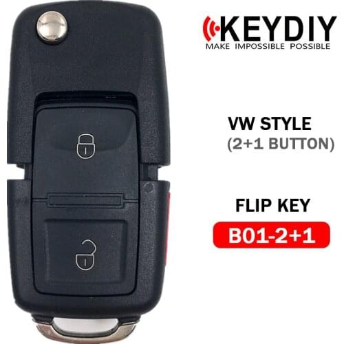 KEYDIY KD B01-2+1 KD900/KD MINI/KD-X2 Key Programmer B Series Remote Control for VW Car Key,5pcs/lot