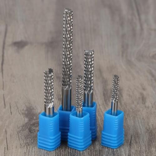 1pc SHK 6 8 10mm Corn Teeth End Mill, Milling Cutter CNC Router Bits Tool PCB, Printed Board Cutter on HDF,Fiber Glass Wood