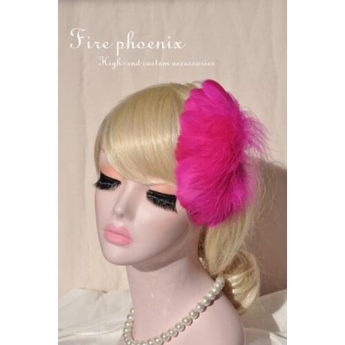 Pink/Red/White/Black/Yellow/Purple/Blue Fashion Feather Hair Pin Clip In Hair Extension Accessories Headwear Hairpiece 2pcs/lot