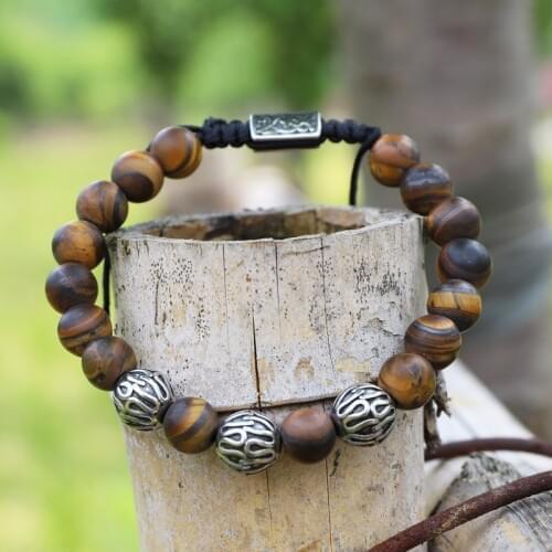 High Quality New Design Men Jewelry Bracelet Natural Stone Beads Macrame Bracelet Men Jewelry Bracelet