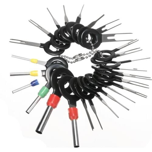 26pcs Car Terminal Removal Tools Car Electrical Wiring Crimp Connector Pin Extractor Kit Car Repair Hand Tool Set Plug key