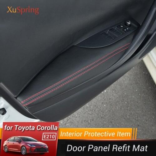 Car Door Side Handle Panel Refit Protective Mat Case Pad Cushion Car-styling for Toyota Corolla 2019 2020 2021 E210 12th