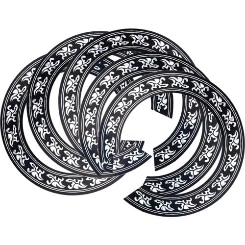 Guitar Rosette Soundhole Decals PVC Waterproof Inlay Stickers Decals for Classic Guitar Parts Musical Instrument Accessory