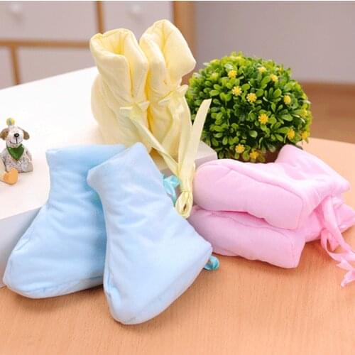 Baby Boy Girl Socks Toddler Shoes Solid Prewalkers Booties Winter Soft Anti-Slip Warm Newborn Infant Crib Shoes Moccasins