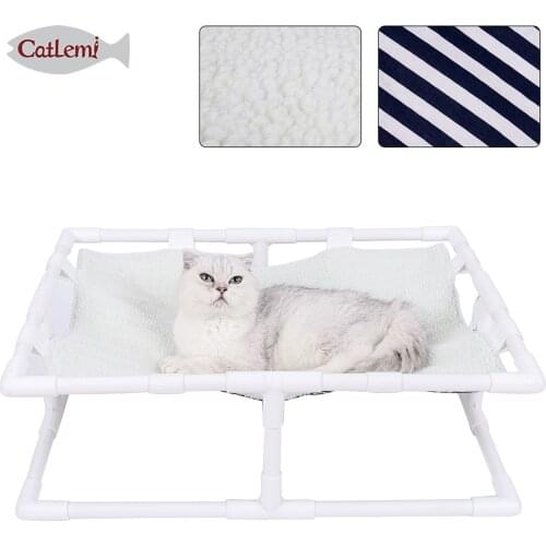 Elevated Dog Cat Cot Bed Raised Dog Cots for Cats Small Dogs, Portable Indoor&Outdoor Pet Hammock Bed Reversible