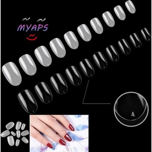 Clear White Natural French False Acrylic Nail Tips UV Gel Ultra Flexible Size #0- #9 - Pack Of 500 Tips Fake Nail