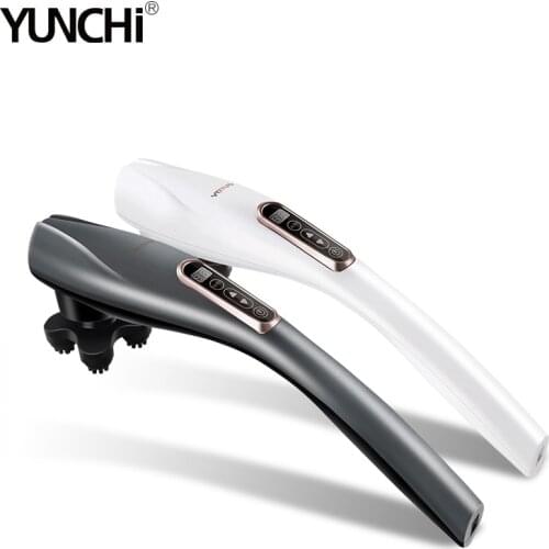 Handheld Massager Rechargeable Massage Stick 12 Modes 10 Level Speed 6 Massage Heads Deep Tissue Full Body Relaxes & Relieves