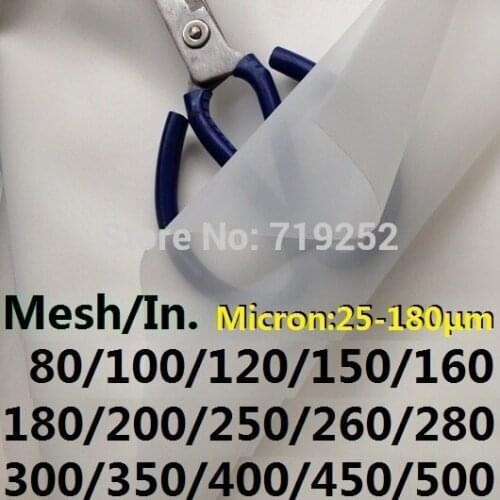 100 Mesh/in 150 Micron Mu Gauze Ink Nylon Filter Mesh Cloth Paint Screen Wine Net Fabric Industrial Colander Coffee Tea Strainer