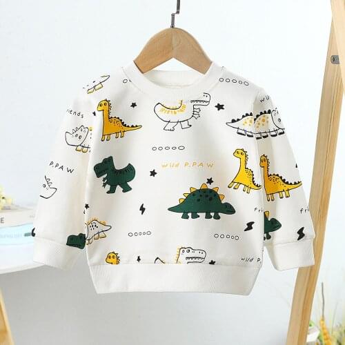 Baby Clothing Spring and Autumn New Toddler Kids Hoodies Casual Cotton Boys Girls Cartoon Print Sweatshirts Children Pullovers