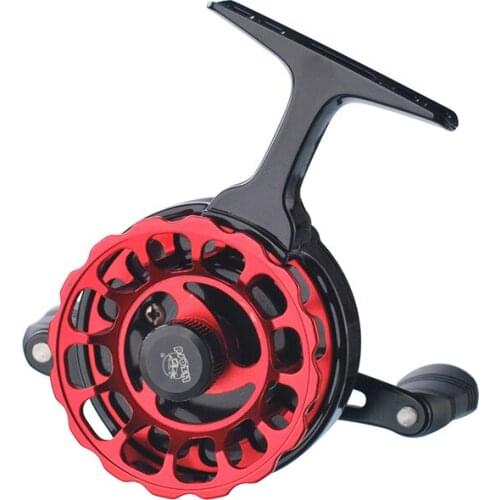 WOEN Tall feet Raft wheel Speed ratio: 3.6:1 Ice fishing Micro lead wheel CNC wire cup PE3/100M