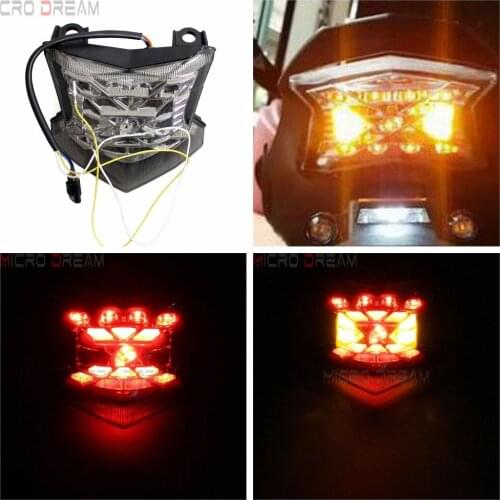 Motorcycle Taillight Smoke LED Brake Stop w / Flasher Turn Signal Tail Light For Kawasaki Z900 Z650 ABS 2017-2018 Ninja 650 ABS