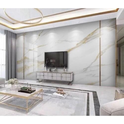 Gold Marble Wallpaper for Bedroom TV Backsplash 3D Wall Mural Wall Papers Textured Wallpaper Luxury Home Decor Custom
