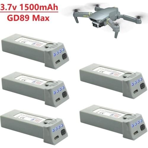 1-5pcs Original GD89 Max Spare Battery GPS Drone Gimbal 3.7v 1500mAh Lipo Battery For GD89 Max Quadcopter Drones