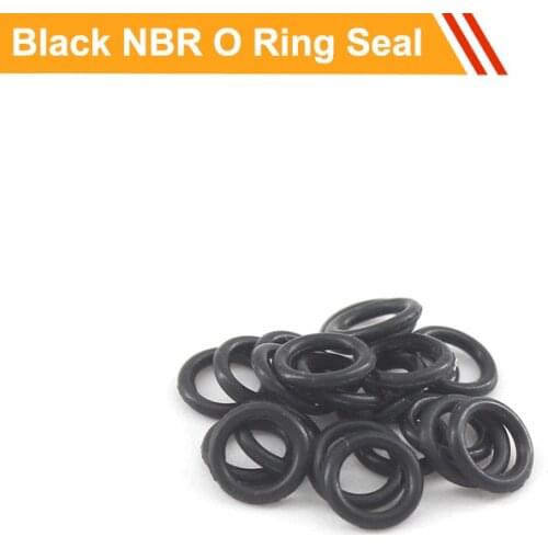 100pcs O Ring Seal 1mm Thickness NBR O-ring Seal Gasket 4/5/6/7/8/9/10/11/12/20mm OD Black Rubber Oil Resistance O Ring Sealing