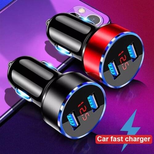 3.1A Dual USB LED Display Mobile Phone Car Charger For Mitsubishi ASX Outlander Pajero KIA RIO Ford Focus Hyundai IX35 Solaris