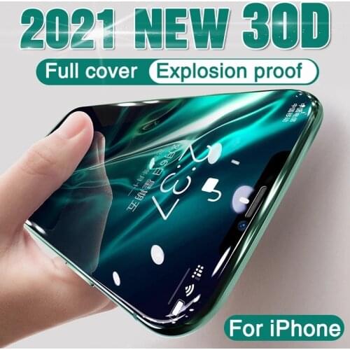 30D Full Cover Tempered Glass For iphone 11 12 PRO XS MAX X XR Screen Protector iphone 12 Mini 7 6S 8 PLUS Protective Glass Film