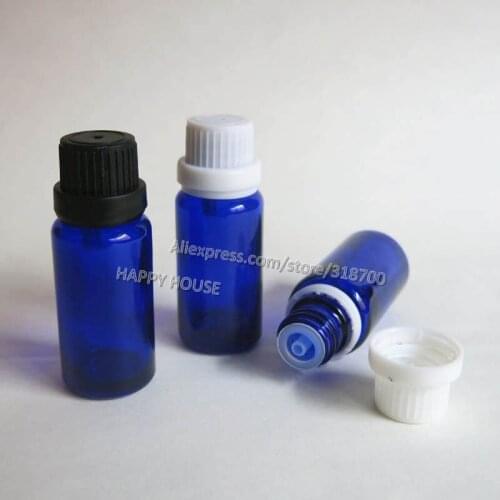 360 x 15ml Cobalt Blue Glass Essential Oil Container With Tamper Evident Cap, 15cc Blue Glass Bottle