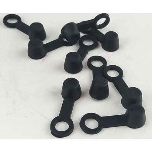 4PCS Black Motorcycle Rubber Brake Bleed Nipple Grease Screw Cap Dust Cover fit for 8mm Motorbike Dirt Bike ATV Quads