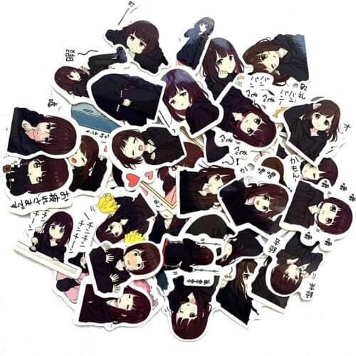 5 Sets=195PCS Japanese and Korean Girl Hand Accountant Stickers Stationery Diary Computer PVC Stickers