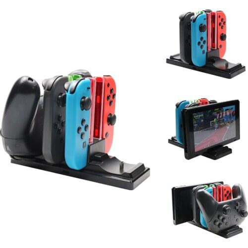 6 in1 Charging Dock For Nintendo Switch Pro Gamepad Charge Stand NS For Nintend Switch Joy-con Controller LED Charger