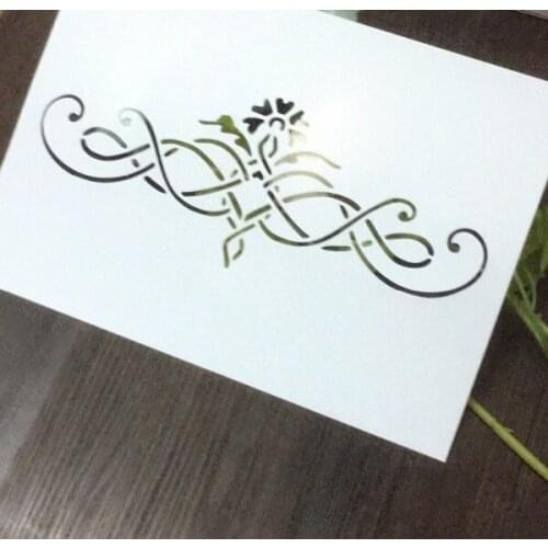 A4 Pattern Edge Scrapbooking tool card DIY album masking spray painted template drawing stencils laser cut template KW7072308