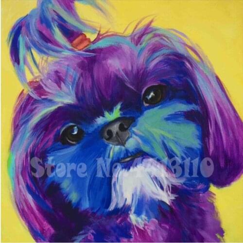 Shih tzu,dogs,stickers,diamond 5d,Full Square DIY Diamond Painting animal Embroidery Cross Stitch Mosaic ricamo diamante 3d B585