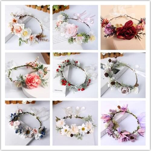 CC Women Headbands Wedding Hair Accessories Engagement Crowns Bridal Hairwear Romantic Headbands Floral Festival Headpiece 58431