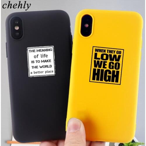 Happy Words Cell Phone Case for IPhone 6s 7 8 11 Plus Pro X XS MAX XR Fashion Cases Soft Silicone Fitted TPU Accessories Covers